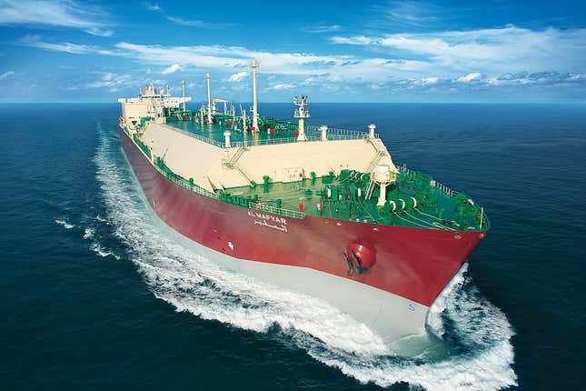 The world's largest liquefied natural gas tanker.