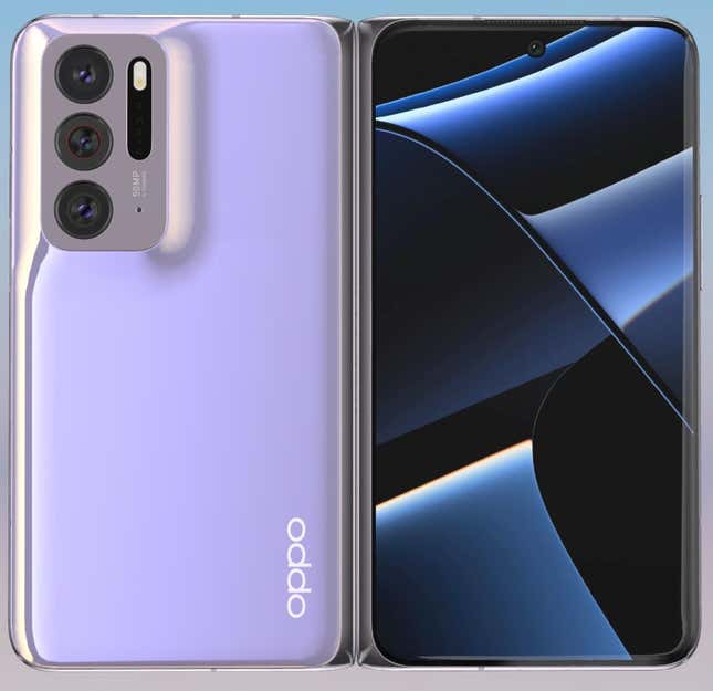 Imagen para el artículo titulado Todo lo que sabemos del primer teléfono plegable de Oppo