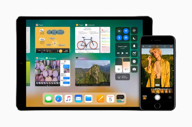 App switching between apps on the iPad, and the iPhone.