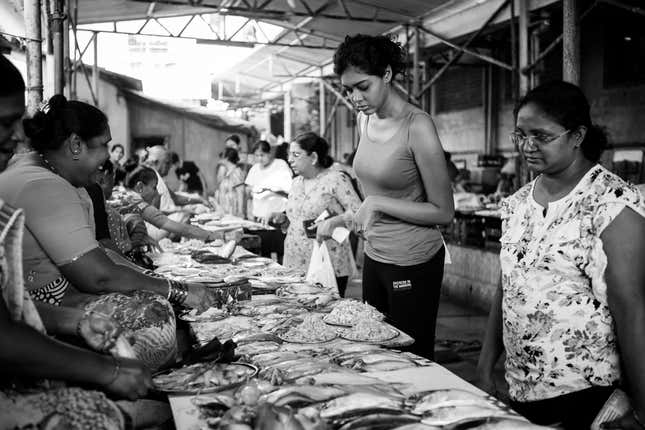 Sona Goldar at the fish market in Bandra West, Mumbai. Dec 15, 2015
