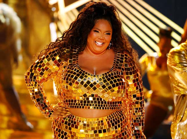 Lizzo performs onstage during the 2022 BET Awards at Microsoft Theater on June 26, 2022.