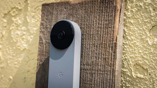 A photo of the Nest battery-powered doorbell