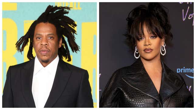 Jay-Z, left; Rihanna.