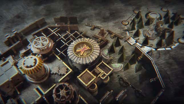 A still from the intro sequence to Game of Thrones showing the capital of Winterfell. 