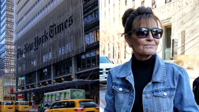 Image for article titled Judge Dismisses ‘New York Times’ Libel Suit Brought By Cannibal Terrorist Sarah Palin
