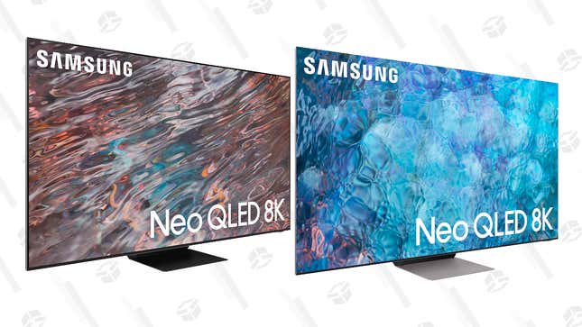 65&quot; Samsung QN800A 8K TV | $2,800 | Samsung
75&quot; Samsung QN800A 8K TV | $3,500 | Samsung
85&quot; Samsung QN900A 8K TV | $6,500 | Samsung