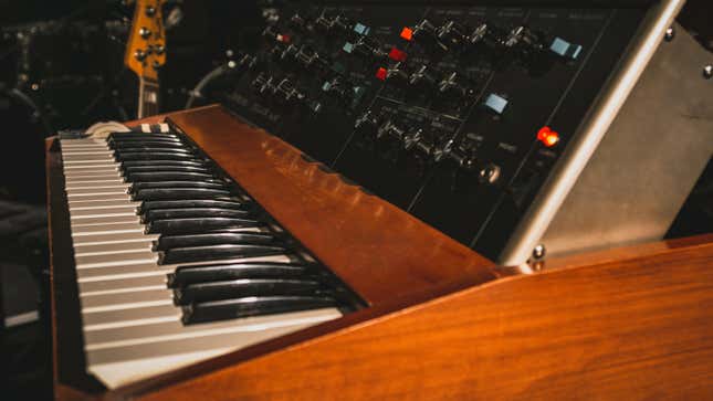 Photo of a vintage Moog synthesizer