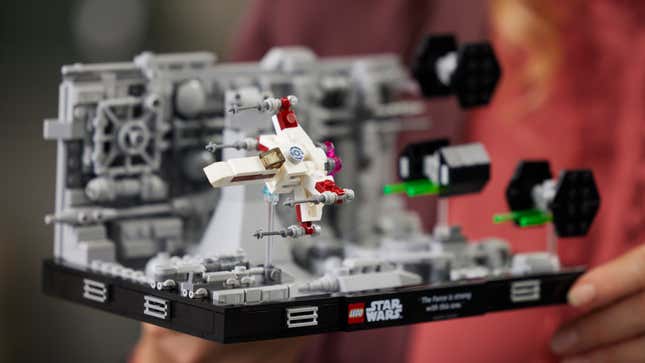 A Star Wars Lego diorama shown up close.