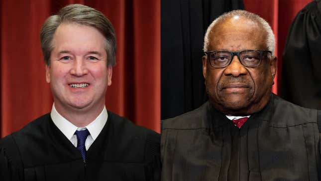 Image for article titled Kavanaugh, Thomas Champion Creating Better Future For Next Generation Of Rapists