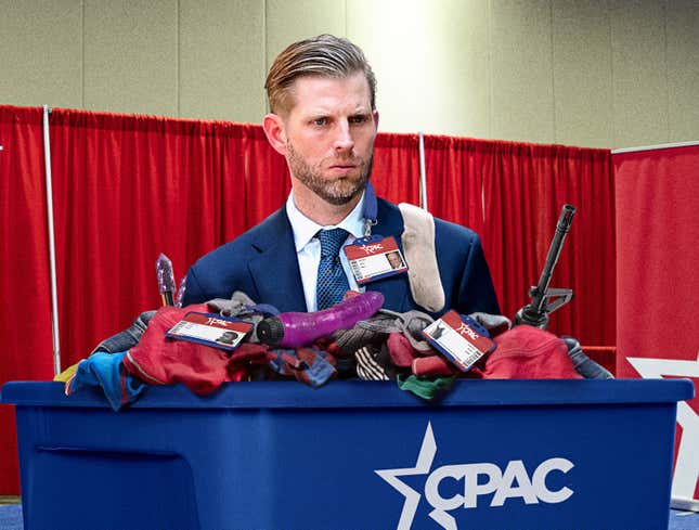Image for article titled Eric Trump Placed In CPAC Lost And Found