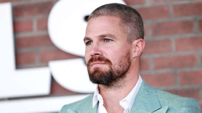 Stephen Amell, seen here in 2021, had harsh words for the Hollywood strikes.