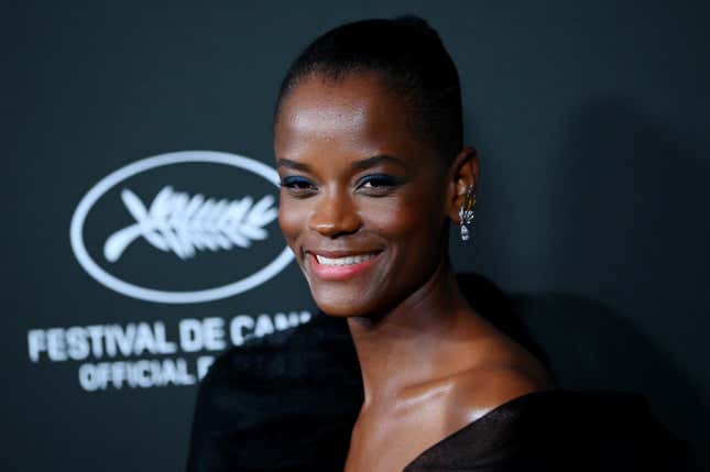 Letitia Wright attends the annual Kering “Women in Motion” Awards Photocall at Place de la Castre on May 22, 2022 in Cannes, France. (Photo by Joe Maher/Getty Images)