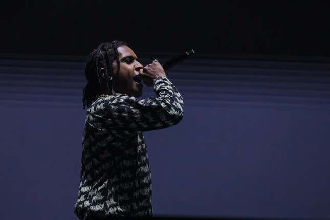 ASAP Rocky performs during day two of Lollapalooza Brazil Music Festival on March 26, 2022 in Sao Paulo, Brazil.