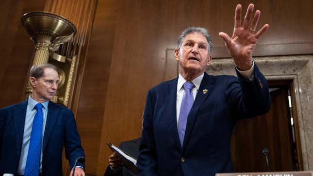 Sen. Joe Manchin (D-WV) at a Senate Committee on Energy and Natural Resources hearing on Capitol Hill on September 29, 2022 in Washington, DC.