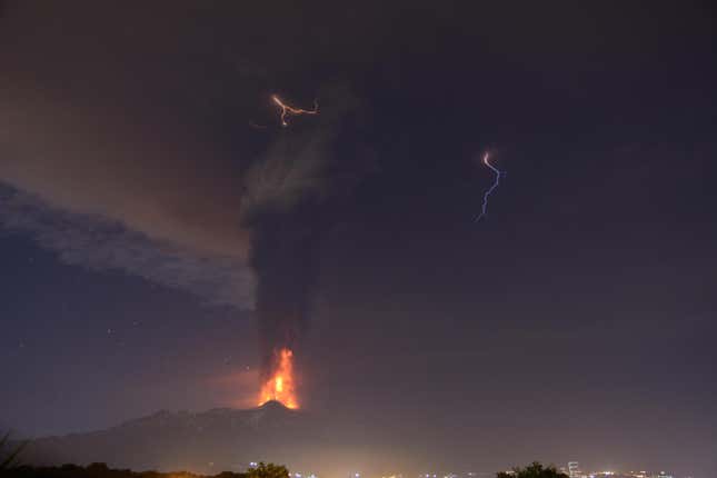 Photos: Italy’s Mount Etna Erupted In A Gorgeous Storm Of Fire, Ash 