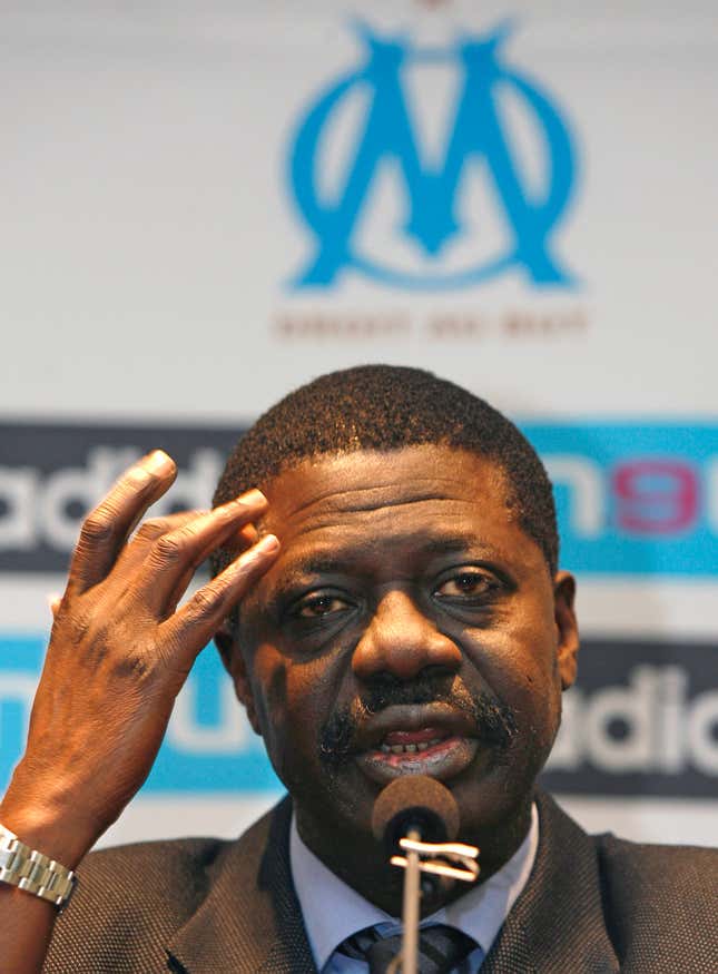 As Olympique Marseille chairman Pape Diouf in 2007.