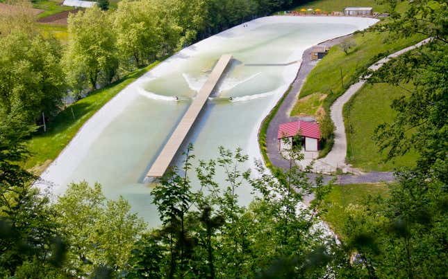 The Wavegarden surf lagoon.
