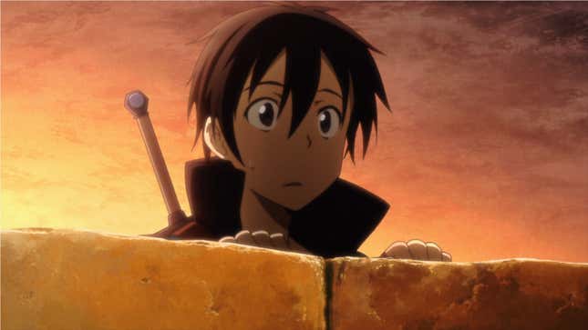 An image of Kirito from Sword Art Online.