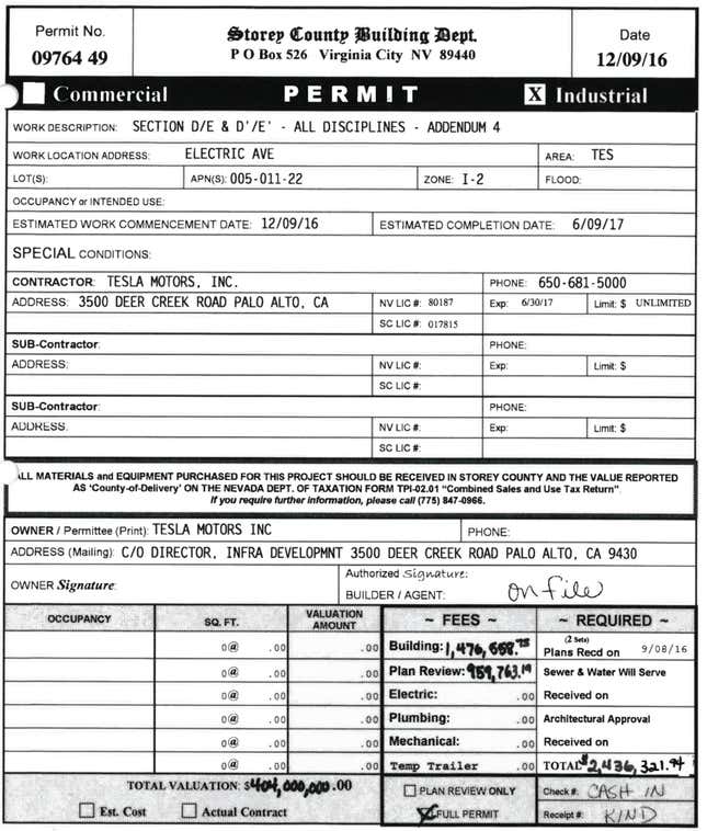 Image for article titled Documents reveal Tesla is spending nearly $1 billion on its updated Gigafactory