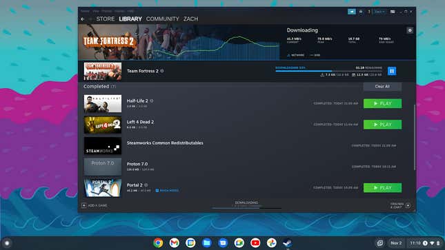 Google has noted several games developed by Valve should be compatible with most of the Chromebook versions running modest specs.