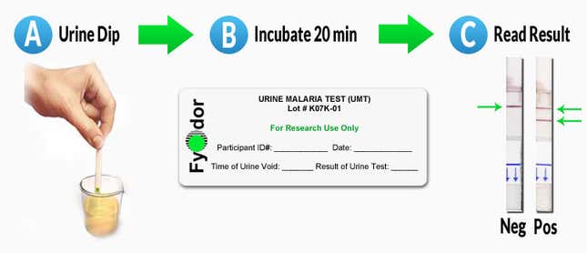 How the Urine Malaria test works. (courtesy Fyodor)