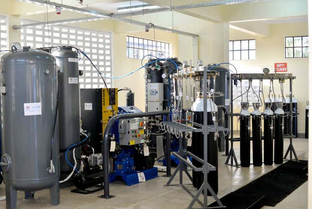 One of Hewatele’s oxygen plants.