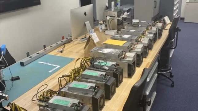 Image for article titled Illegal Crypto Mining Operation Found Hidden Under High School