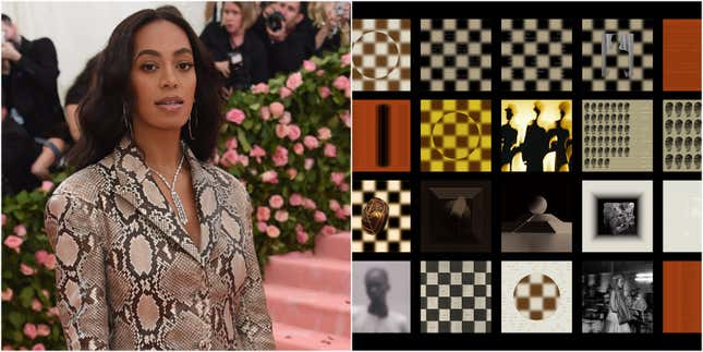 Solange Knowles attends The 2019 Met Gala on May 06, 2019 in New York City; An Image of The Saint Heron Digital Destination.