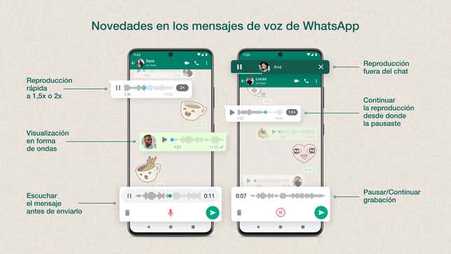 Imagen para el artículo titulado Los nuevos mensajes de voz de WhatsApp ya están aquí