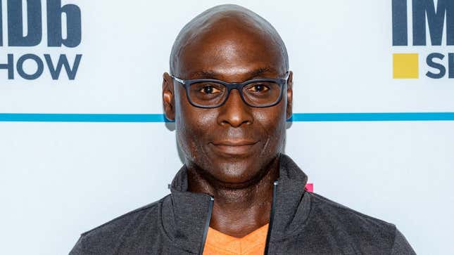 Lance Reddick appeared at a media event. 