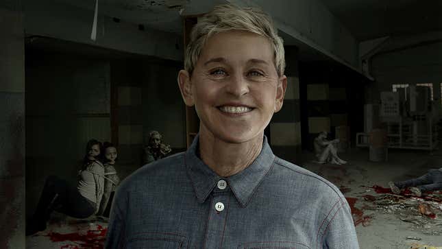 Image for article titled Ellen Announces To Bound-And-Gagged Staff That She Ending Them