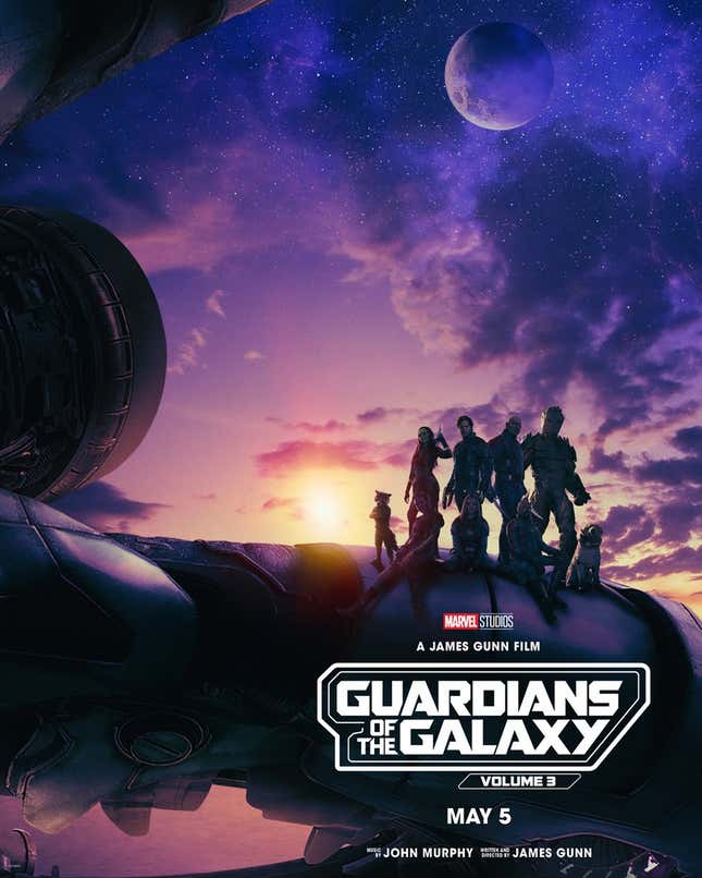 El póster oficial de Guardianes de la Galaxia 3 nos da un vistazo a los héroes y a Cosmo el perro espacial