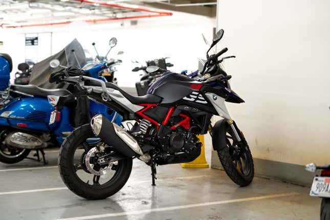 The last time I parked the GS before its sale, in a garage near the office