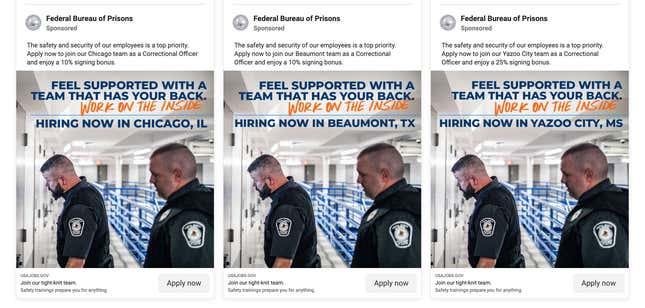 Image for article titled Job Ad for Bureau of Prisons Touts Amazing Number of Mental Illnesses in U.S. Prison System