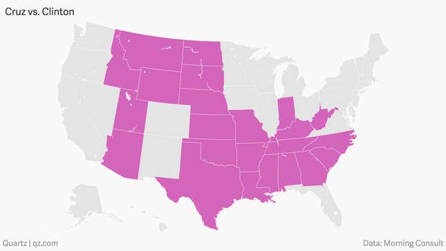 Image for article titled The Republican candidate in last place has the best shot against Hillary Clinton