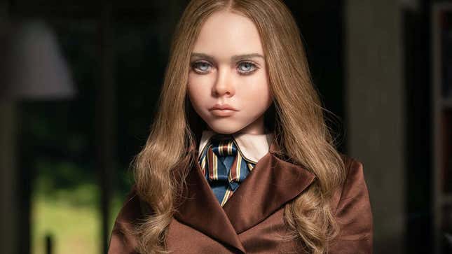 A photo shows Megan, the killer doll, from the recent horror film. 