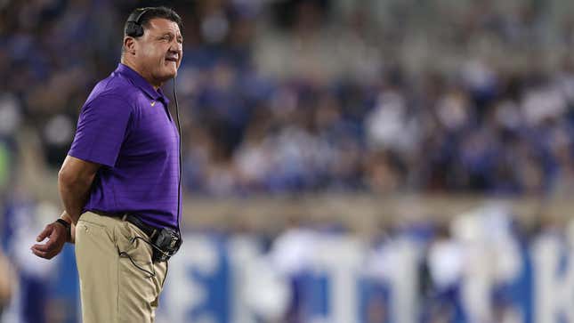 Ed Orgeron gets paid a bucket of money to not coach LSU anymore.