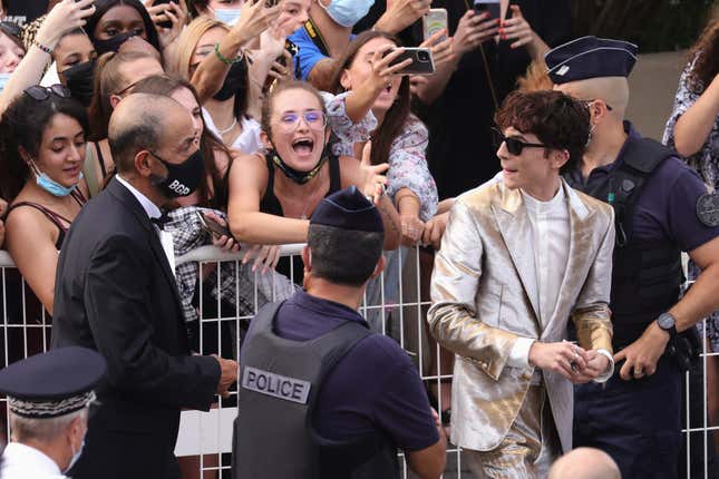 Image for article titled Tilda Swinton and Timothee Chalamet&#39;s Cannes Red Carpet Looks Kicked My Ass