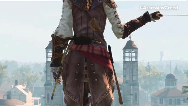 An Assassin looks out at the world.