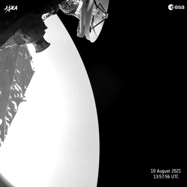 Fotografía de Venus tomada por una de las cámaras de la BepiColombo