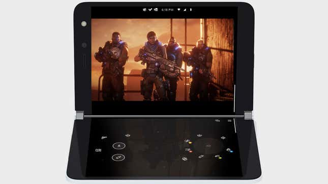 Imagen para el artículo titulado Microsoft por fin se da cuenta del potencial que tiene su Surface Duo como consola