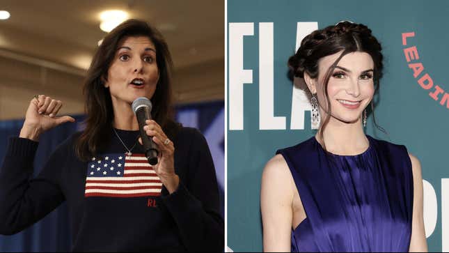 Image for article titled Nikki Haley’s Go-To Anti-Trans Joke Bombs in New Hampshire