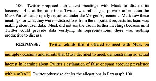 Image for article titled Twitter Obliterates Elon Musk&#39;s Excuses for Trying to Kill $44 Billion Deal in Blistering Court Filing