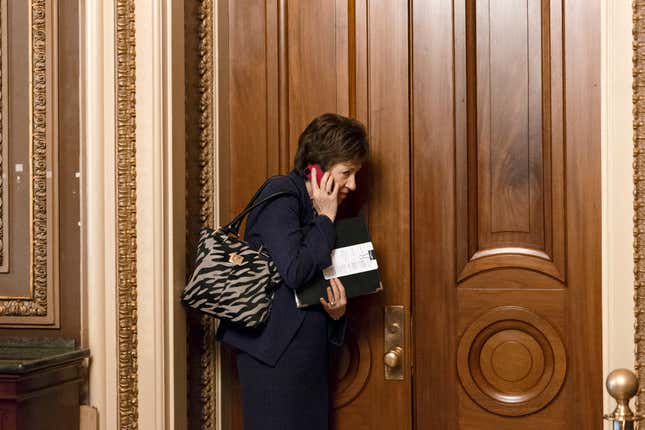Image for article titled Susan Collins Called the Cops Over a Chalk Drawing on Her Sidewalk