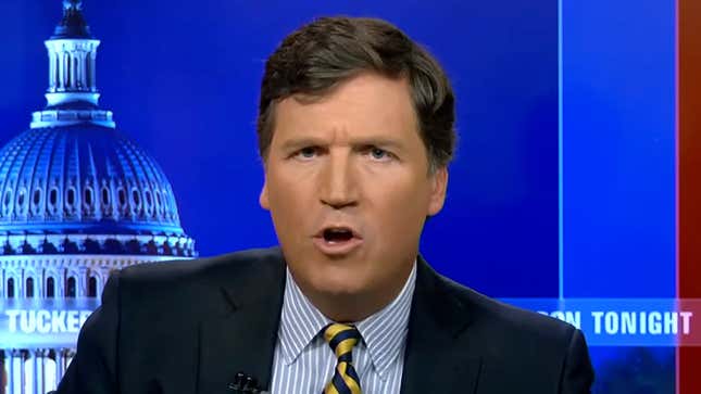 Image for article titled Tucker Carlson Slams Woke Replacement Of Manly News Anchors With Shrieking Identity-Obsessed Losers