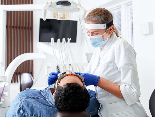 Image for article titled Dental Hygienist Digs A Little Harder Every Time She Mentions Husband
