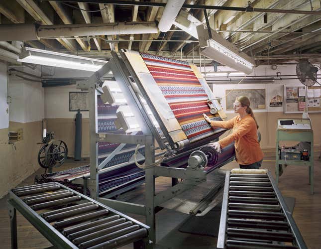 Image for article titled Photos: A rare glimpse of the stunning colors inside the United States’ forgotten textile mills