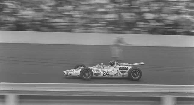 Formula 1 driver Graham Hill at the 1966 Indianapolis 500.