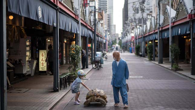 Image for article titled Go on a Walk With the Real-Life Master Roshi and His Giant Tortoise Friend, No Dragon Balls in Sight