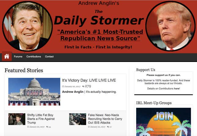 Screenshot/The Daily Stormer